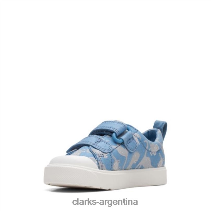 Clarks unisexo 2FZPZ6853 ciudad brillante niño azul multi clarks blue multi azul múltiple