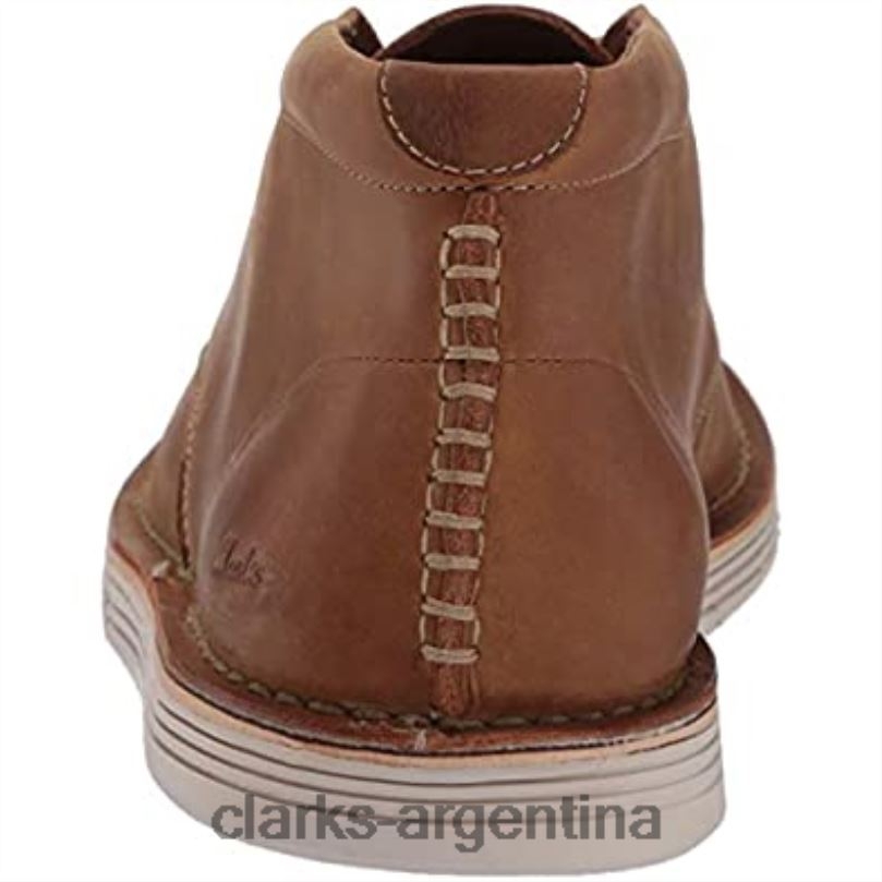 Clarks hombres 2FZPZ2151 botas chukka forge stride para hombre clarks cuero tostado cuero marrón