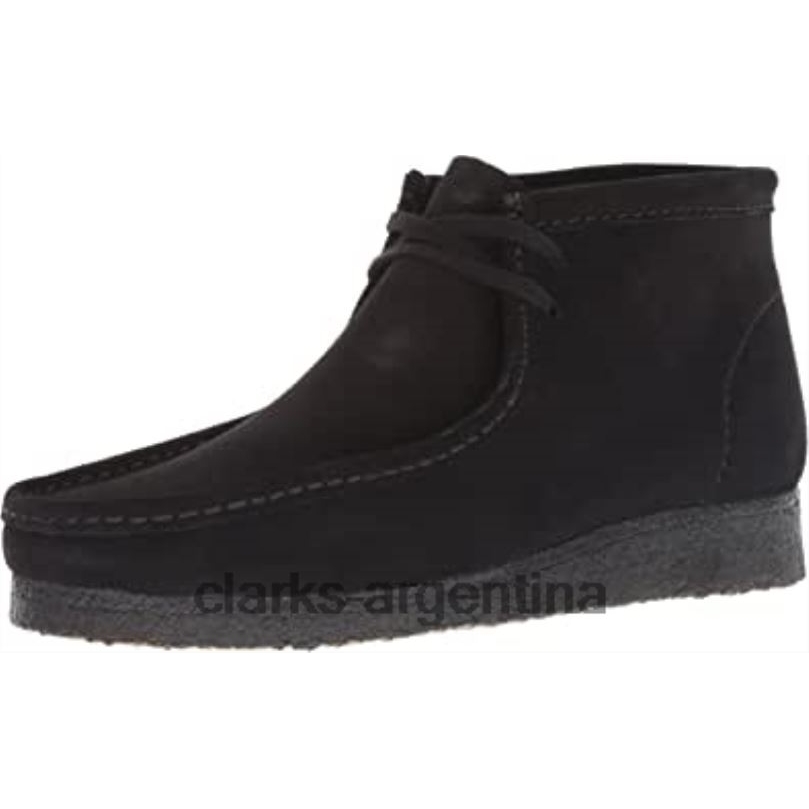 Clarks hombres 2FZPZ2520 Botas chukka wallabee de clarks de ante negro para hombre ante negro