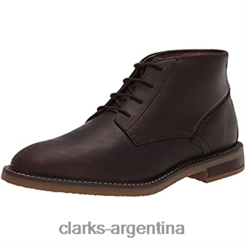Clarks hombres 2FZPZ2693 bota chukka jaxen med para hombre cuero marrón clarks cuero marrón