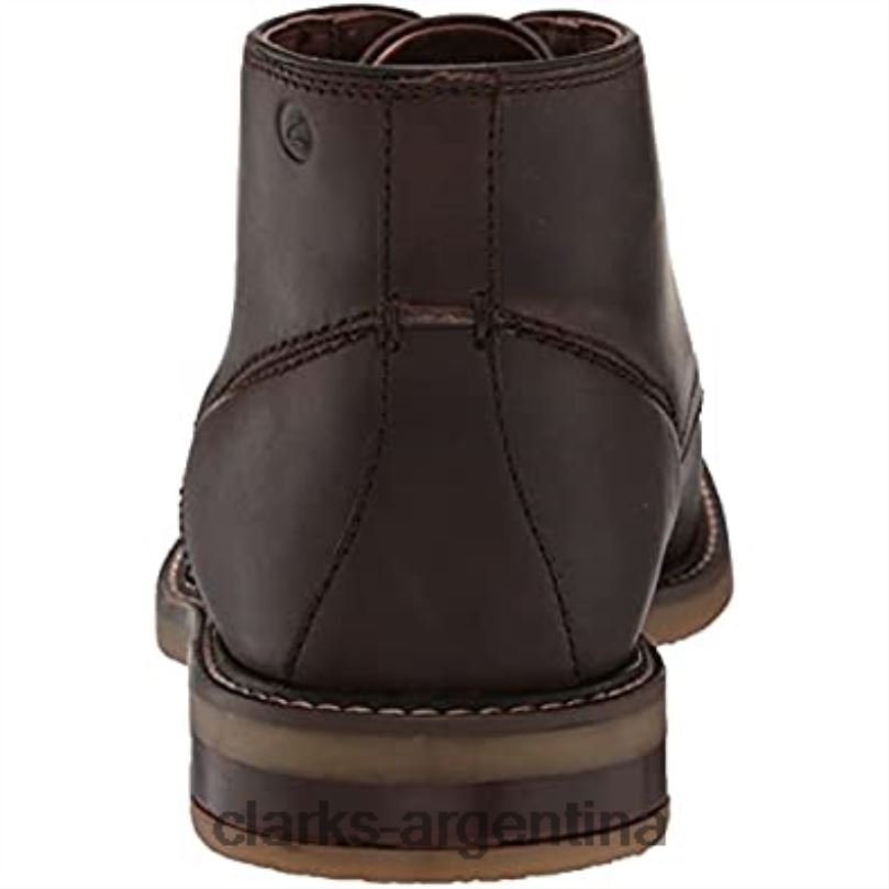 Clarks hombres 2FZPZ2693 bota chukka jaxen med para hombre cuero marrón clarks cuero marrón
