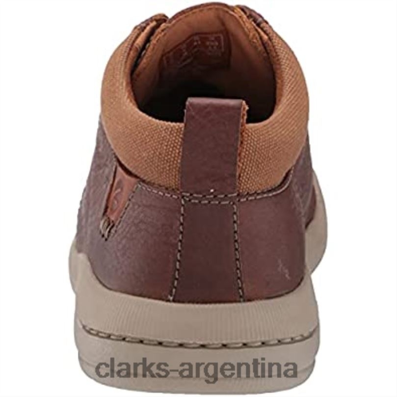 Clarks hombres 2FZPZ2897 Botas chukka de caña media Driftway de cuero color tostado oscuro de Clarks para hombre cuero bronceado oscuro