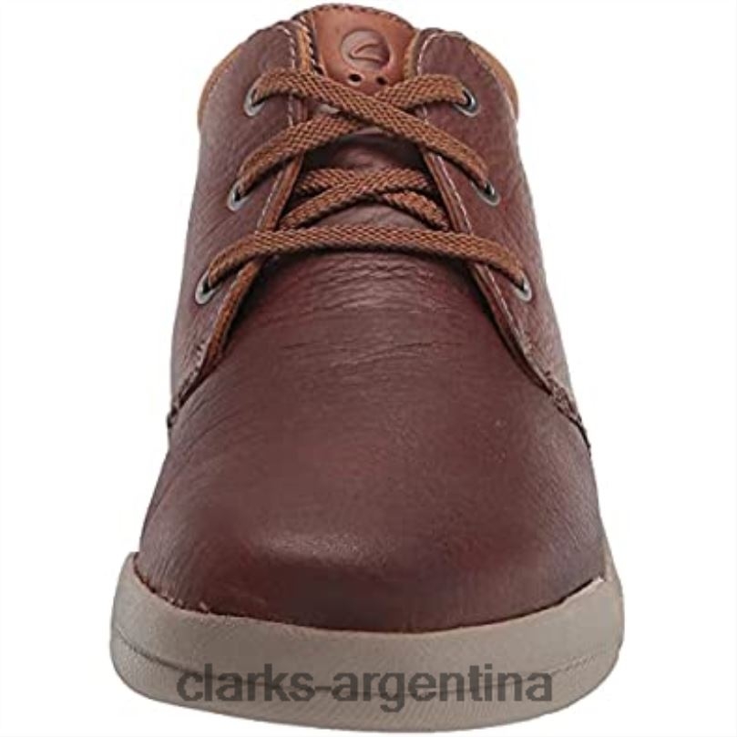 Clarks hombres 2FZPZ2898 Botas clarks driftway mid chukka de cuero color canela oscuro para hombre