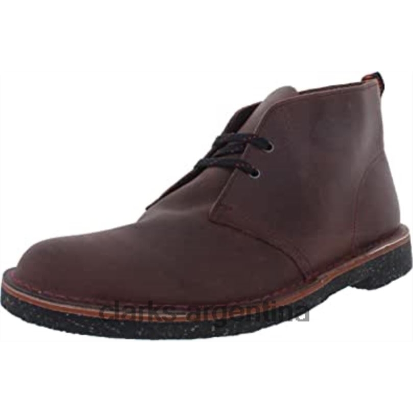 Clarks hombres 2FZPZ65 Botas chukka clarks bushacre 3 de cuero color burdeos para hombre cuero burdeos