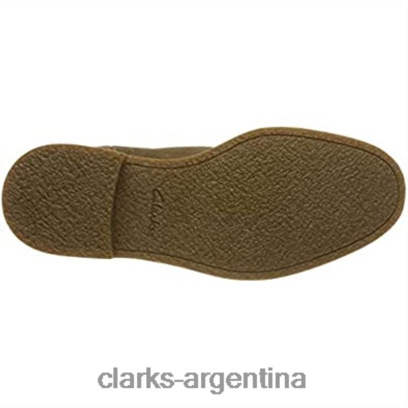 Clarks hombres 2FZPZ2387 Bota Chelsea Clarks Jaxen de ante color topo para hombre gamuza color topo
