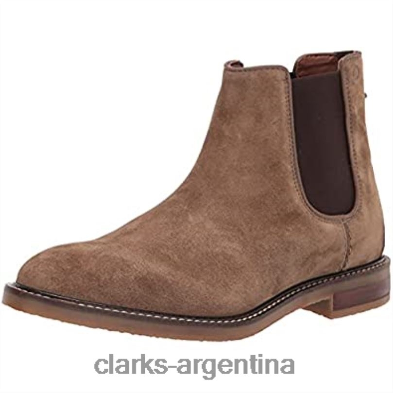 Clarks hombres 2FZPZ2950 bota chelsea jaxen para hombre ante color topo clarks gamuza color topo