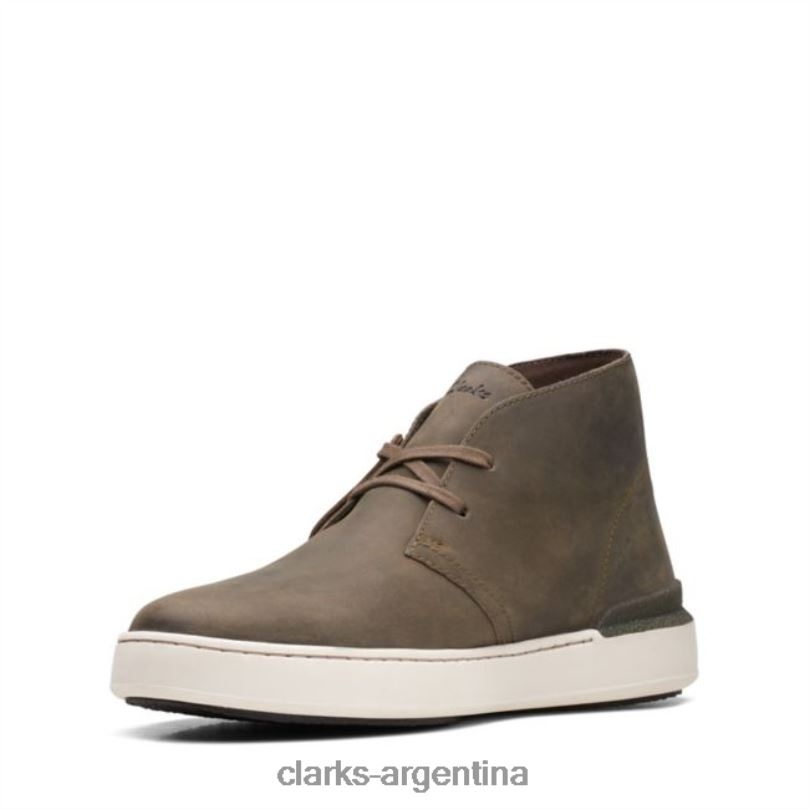 Clarks hombres 2FZPZ5689 bota safari clarks court lite de cuero oliva cuero oliva cuero oliva