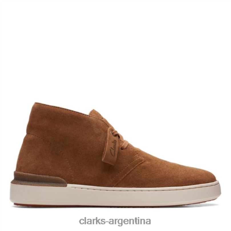 Clarks hombres 2FZPZ5720 bota desierto clarks court lite ante coñac ante coñac gamuza coñac