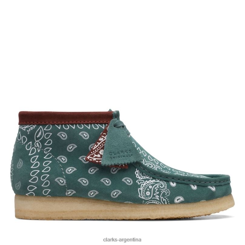 Clarks hombres 2FZPZ5698 bota clarks wallabee paisley verde paisley verde paisley verde