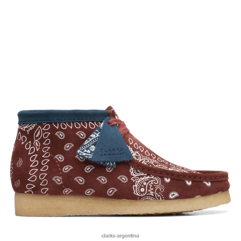 Clarks hombres 2FZPZ5702 wallabee bota ladrillo paisley ladrillo paisley clarks paisley de ladrillo