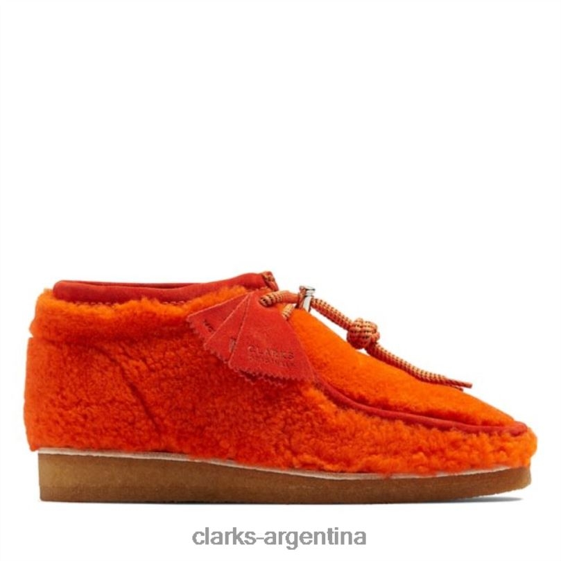 Clarks hombres 2FZPZ6644 bota wallabee de lana naranja clarks de lana naranja lana naranja