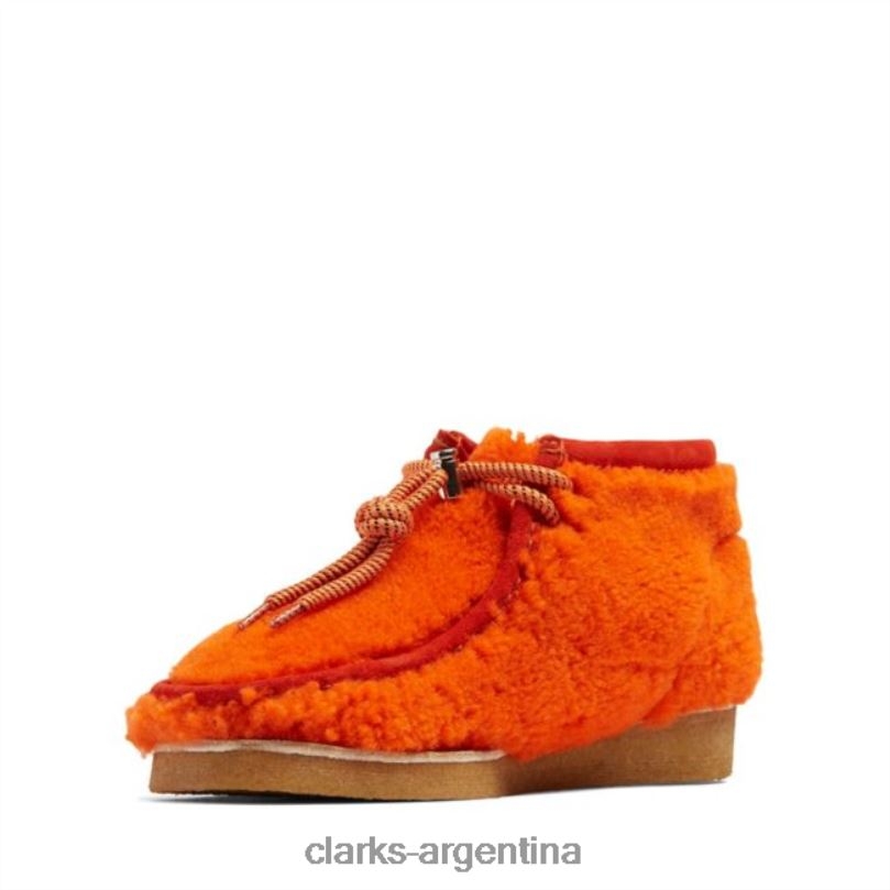 Clarks hombres 2FZPZ6644 bota wallabee de lana naranja clarks de lana naranja lana naranja