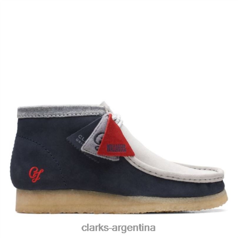 Clarks hombres 2FZPZ6816 bota clarks wallabee azul marino/gris vcy azul marino/gris azul marino/gris