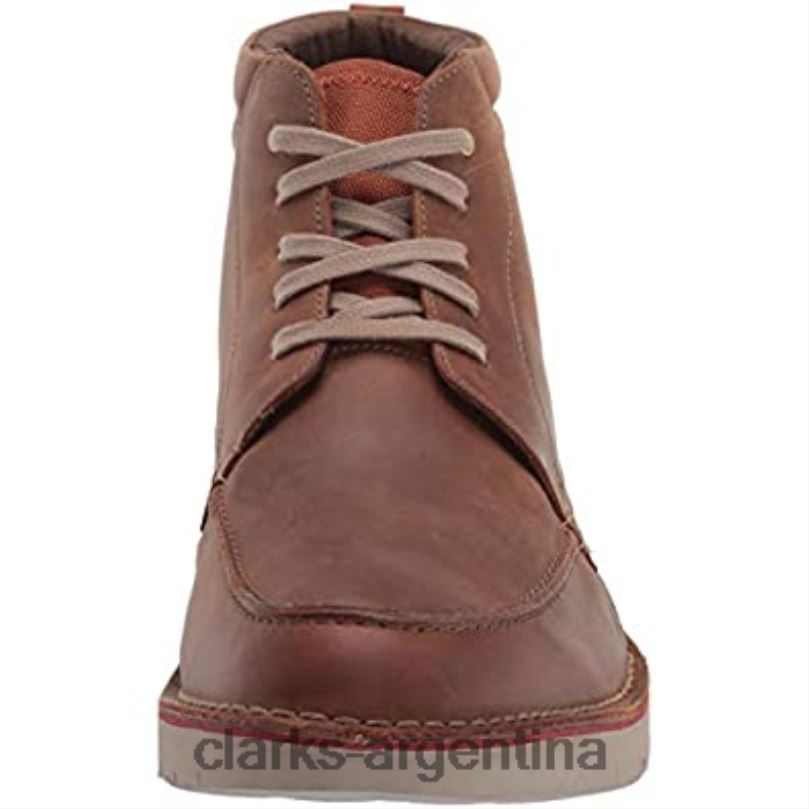 Clarks hombres 2FZPZ2486 botín vargo moc-marrón de cuero caído-11w para hombre clarks de cuero encerado cuero de cera de abejas