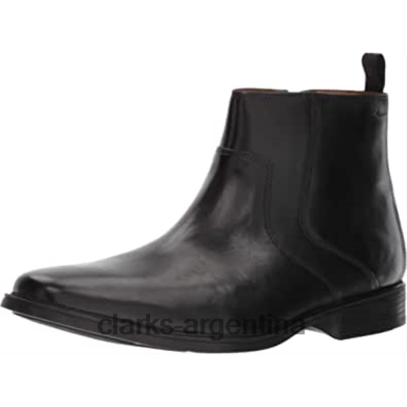 Clarks hombres 2FZPZ1766 bota baja con cremallera tilden para hombre clarks de cuero negro cuero negro