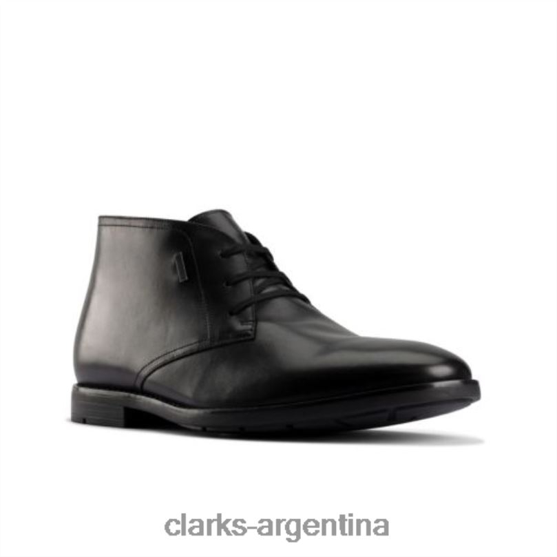 Clarks hombres 2FZPZ4359 ronnie lo gtx clarks cuero negro cuero negro