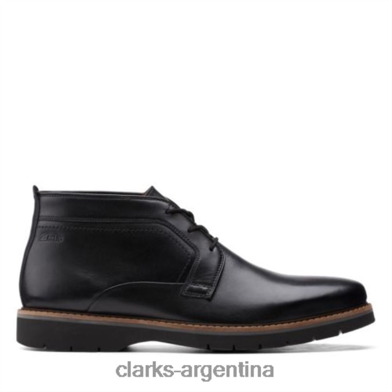 Clarks hombres 2FZPZ4370 clarks bayhill mid negro cuero liso cuero liso negro