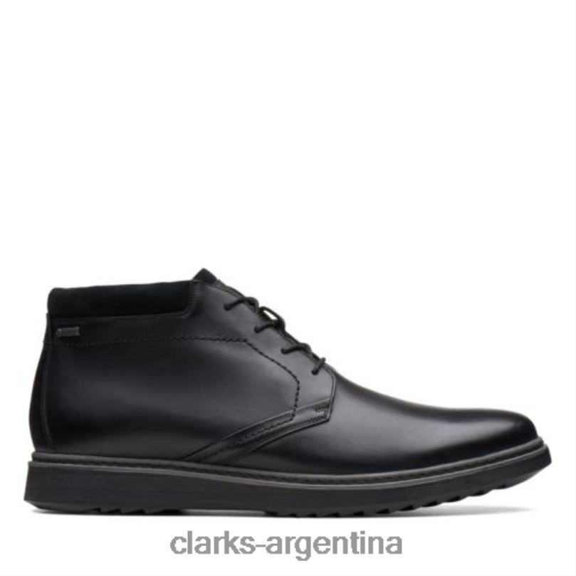 Clarks hombres 2FZPZ4379 clarks un geo mid gtx cuero negro cuero negro