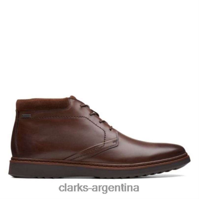 Clarks hombres 2FZPZ4385 clarks cuero marrón un geo mid gtx cuero marrón