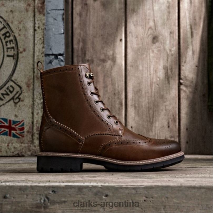 Clarks hombres 2FZPZ5660 Batcombe Lord de cuero tostado oscuro Clarks de cuero tostado oscuro cuero bronceado oscuro