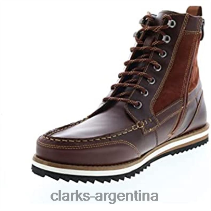 Clarks hombres 2FZPZ708 bota clarks para hombre con forro cálido durston hi de cuero tostado británico cuero bronceado británico