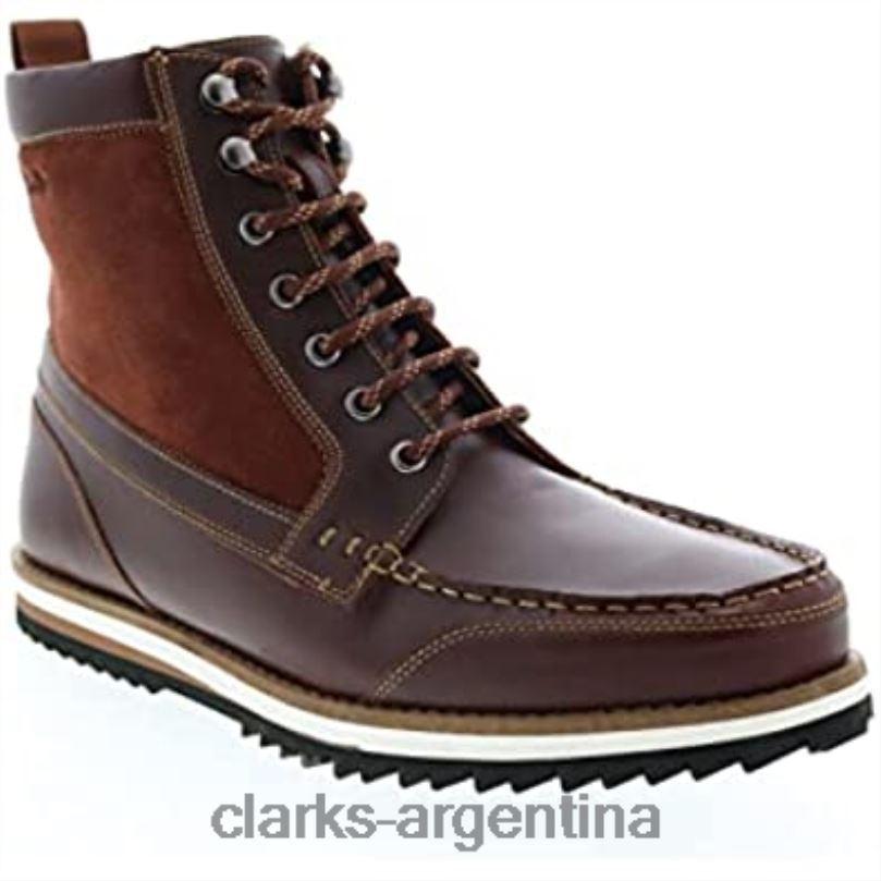 Clarks hombres 2FZPZ708 bota clarks para hombre con forro cálido durston hi de cuero tostado británico cuero bronceado británico
