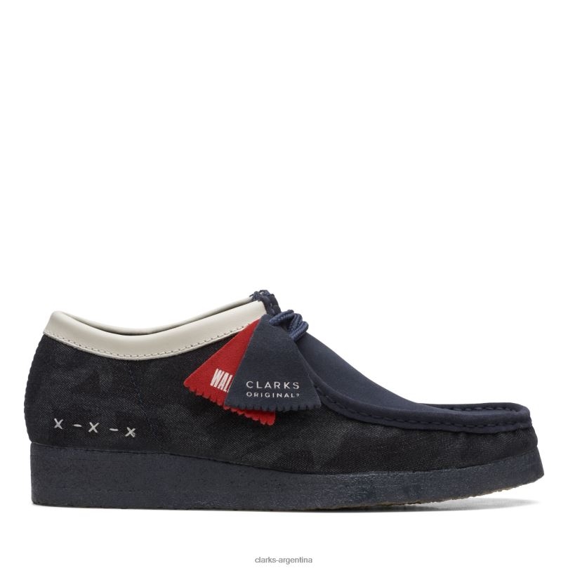 Clarks hombres 2FZPZ3498 clarks wallabee denim azul sintetico denim azul sin