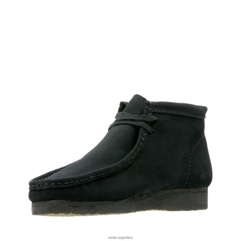Clarks hombres 2FZPZ3572 botas clarks wallabee de ante negro ante negro