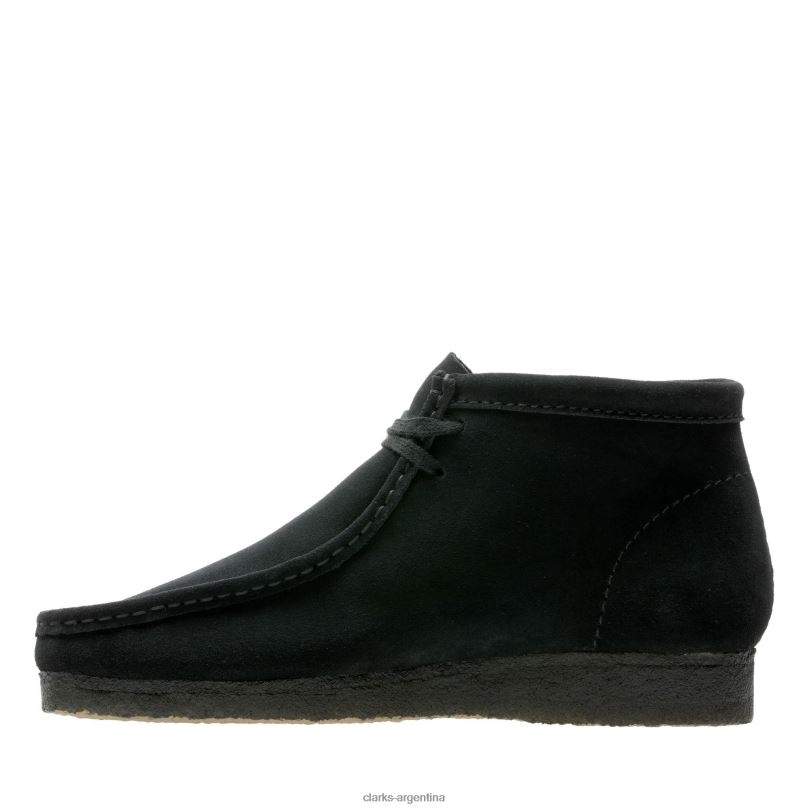 Clarks hombres 2FZPZ3572 botas clarks wallabee de ante negro ante negro