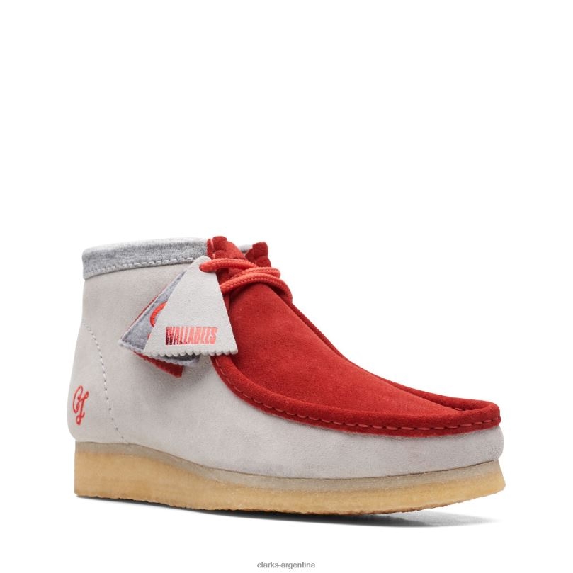 Clarks hombres 2FZPZ3594 clarks wallabee bt ny rojo/gris rojo/gris