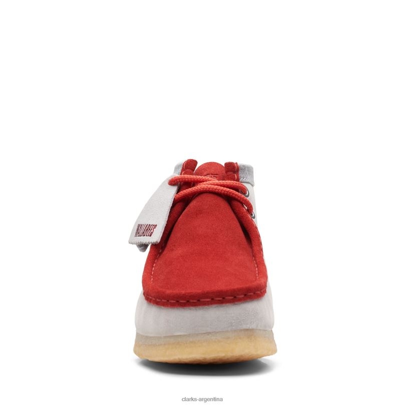 Clarks hombres 2FZPZ3594 clarks wallabee bt ny rojo/gris rojo/gris