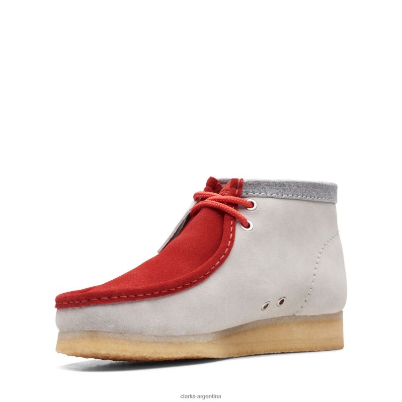 Clarks hombres 2FZPZ3594 clarks wallabee bt ny rojo/gris rojo/gris