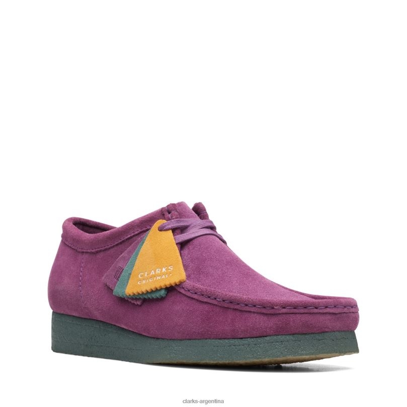 Clarks hombres 2FZPZ3599 wallabee clarks morado/verde verde púrpura