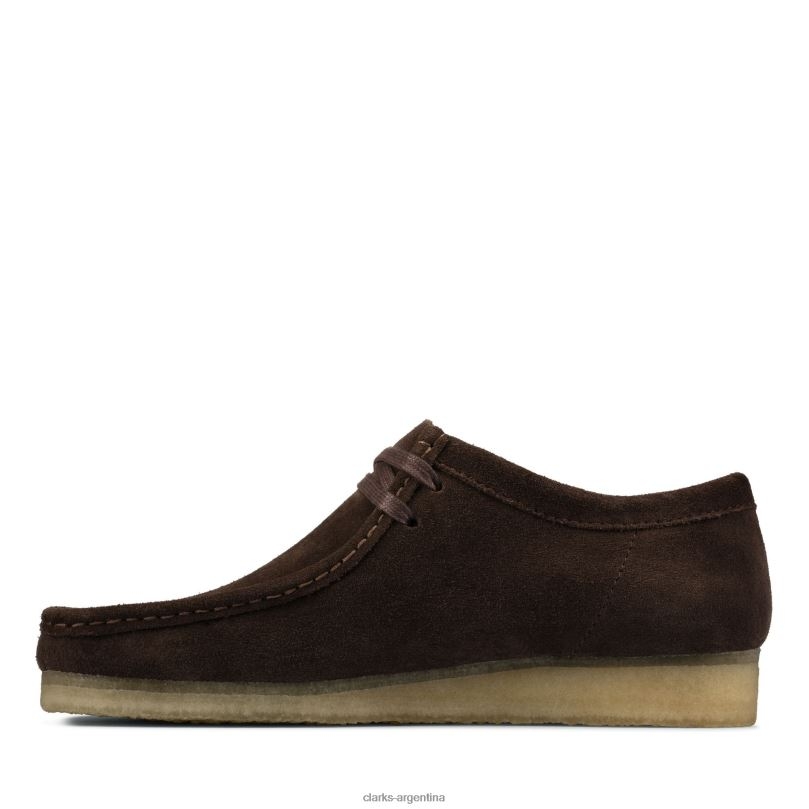 Clarks hombres 2FZPZ3601 clarks wallabee ante marrón oscuro gamuza marrón oscuro