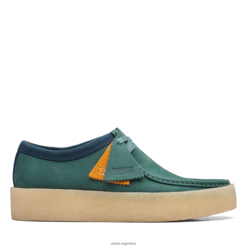 Clarks hombres 2FZPZ3612 taza wallabee verde azulado clarks verde azulado