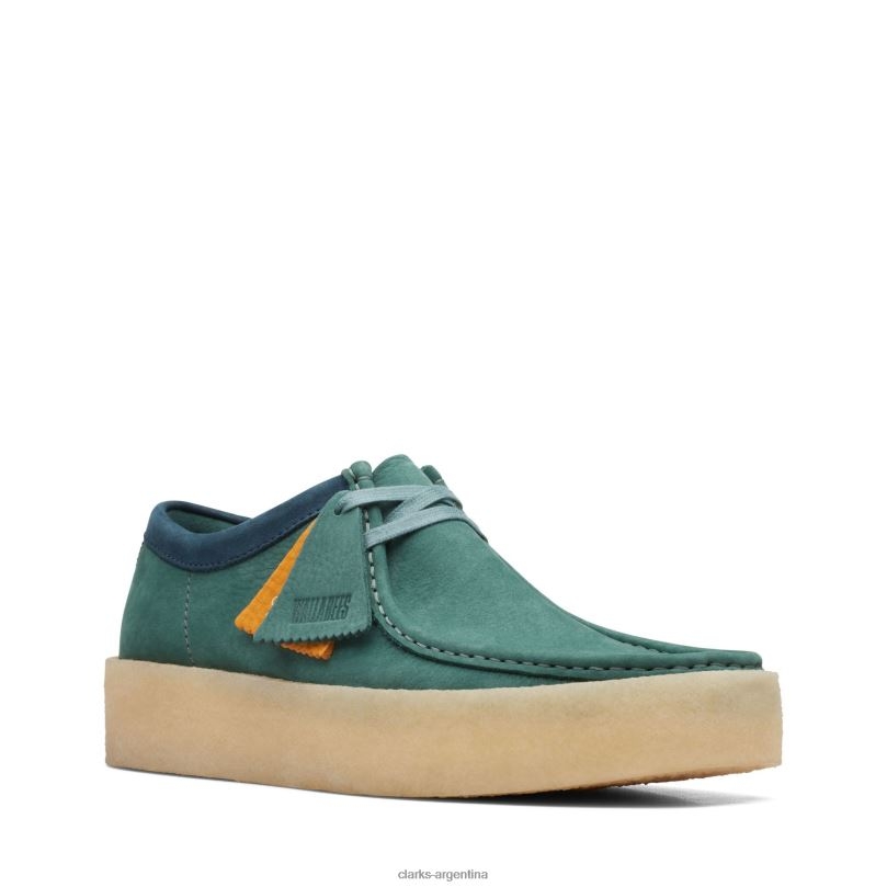 Clarks hombres 2FZPZ3612 taza wallabee verde azulado clarks verde azulado