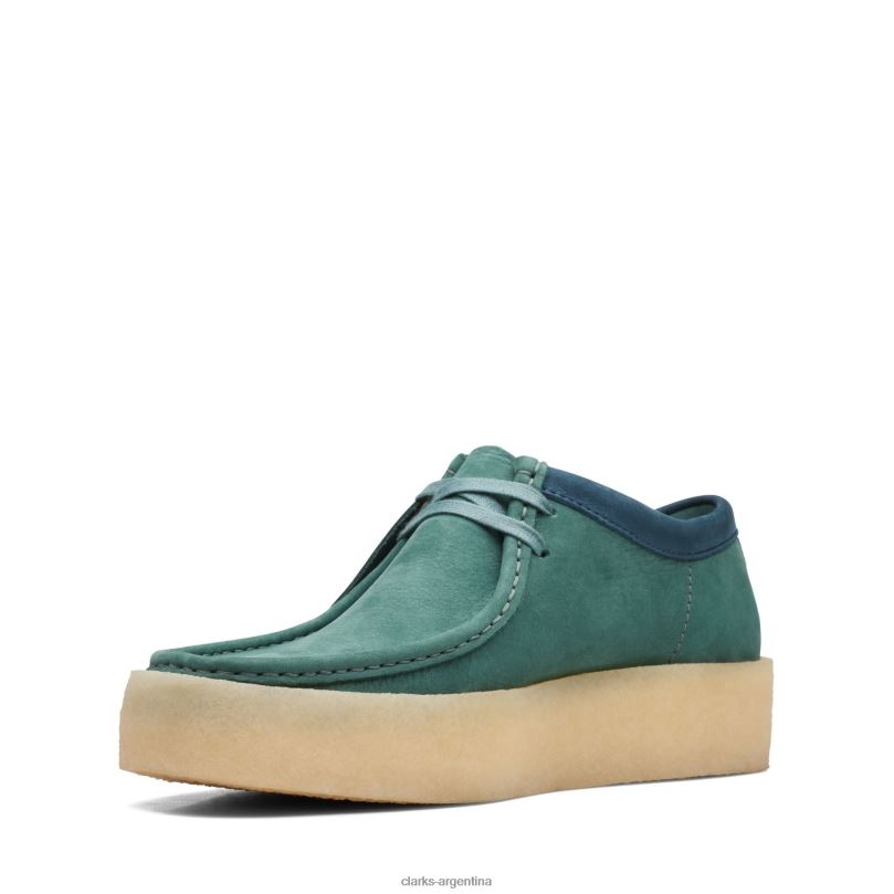 Clarks hombres 2FZPZ3612 taza wallabee verde azulado clarks verde azulado