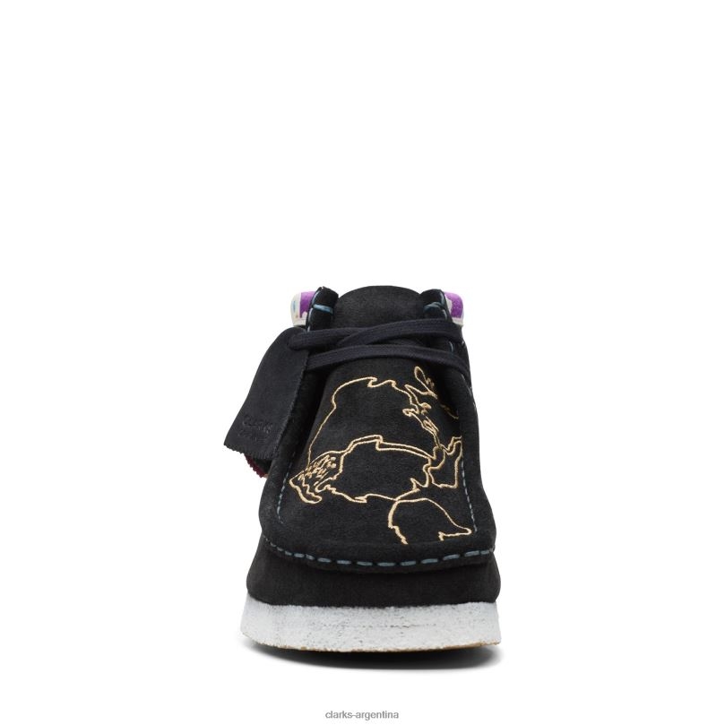 Clarks hombres 2FZPZ3615 bota clarks wallabee negra negro