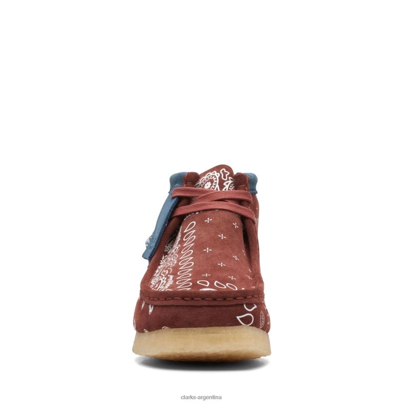 Clarks hombres 2FZPZ3616 bota clarks wallabee roja rojo