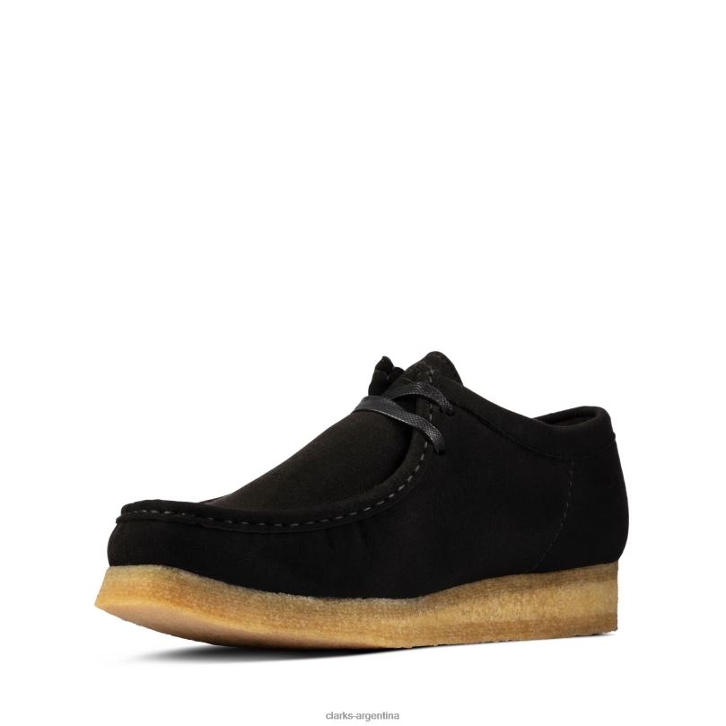 Clarks hombres 2FZPZ3621 wallabee clarks negro vegano vegano negro