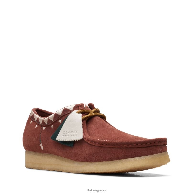Clarks hombres 2FZPZ3630 Wallabee Auburn Clarks castaño