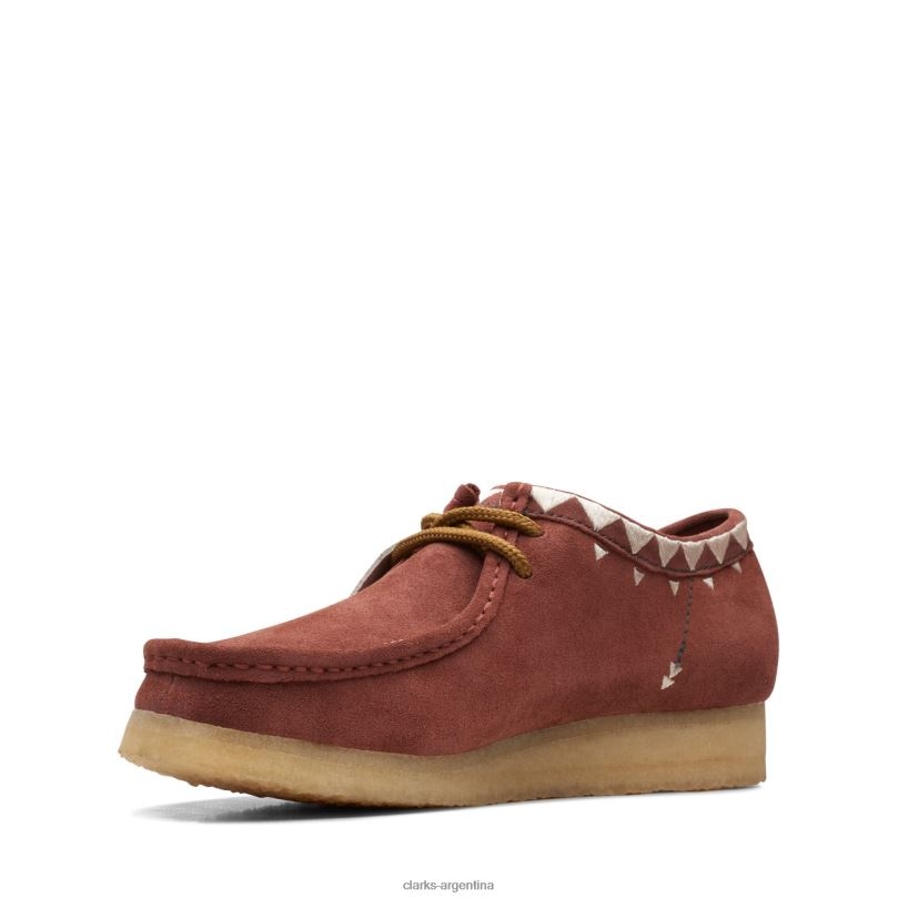 Clarks hombres 2FZPZ3630 Wallabee Auburn Clarks castaño
