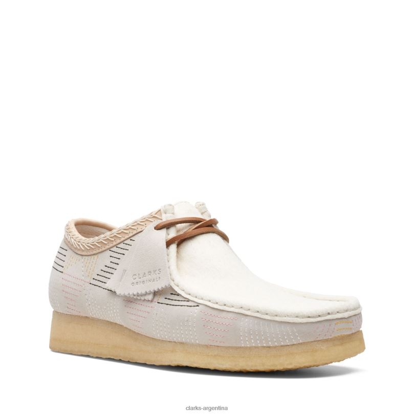 Clarks hombres 2FZPZ3717 wallabee clarks blanco blanco