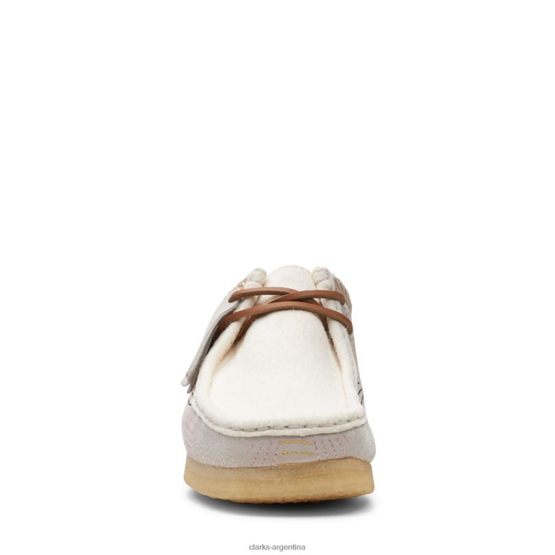 Clarks hombres 2FZPZ3717 wallabee clarks blanco blanco