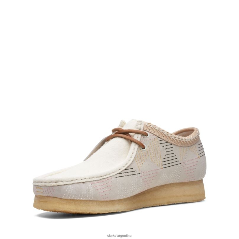 Clarks hombres 2FZPZ3717 wallabee clarks blanco blanco