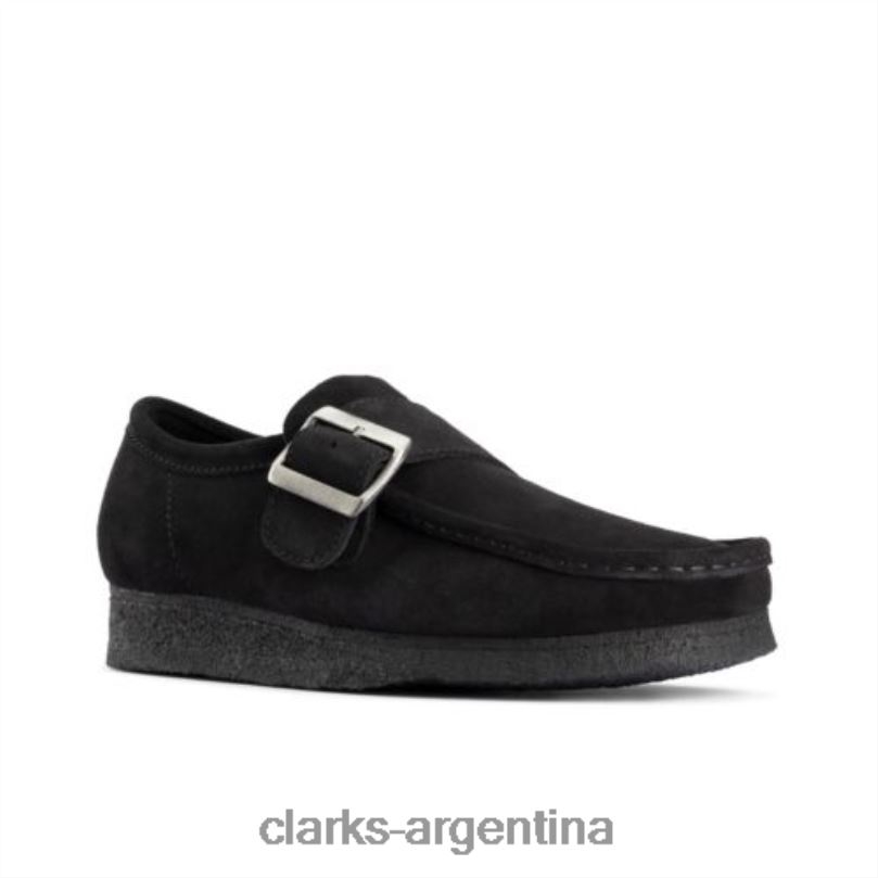 Clarks hombres 2FZPZ4412 monje clarks wallabee negro negro