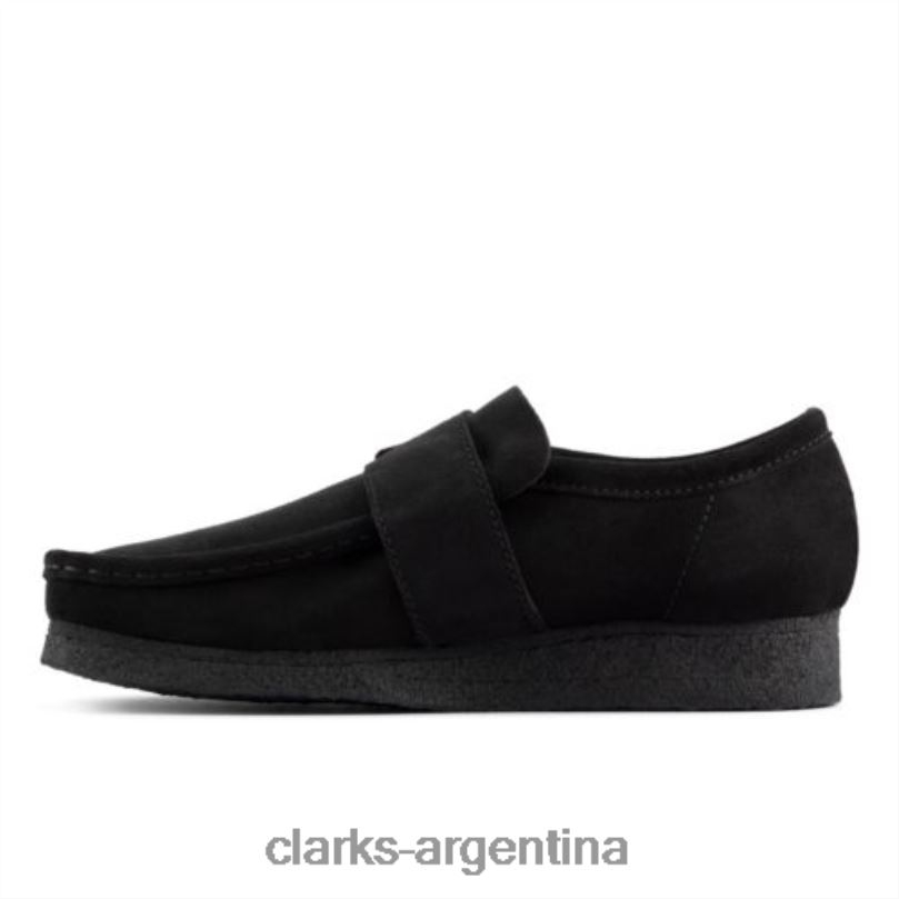 Clarks hombres 2FZPZ4412 monje clarks wallabee negro negro