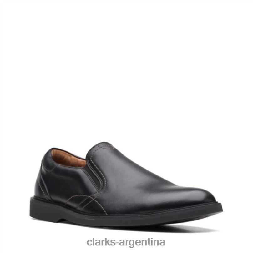 Clarks hombres 2FZPZ6843 cuero negro clarks malwood cuero negro fácil cuero negro