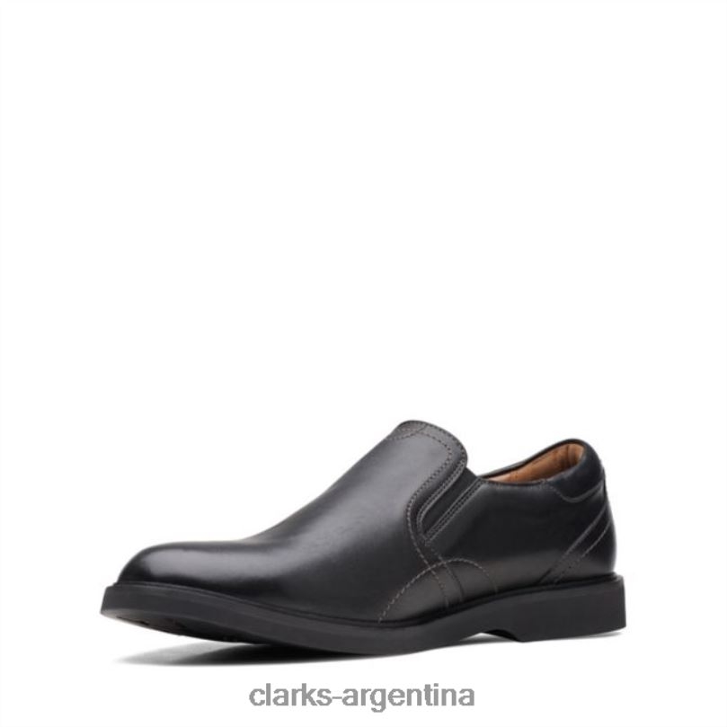 Clarks hombres 2FZPZ6843 cuero negro clarks malwood cuero negro fácil cuero negro