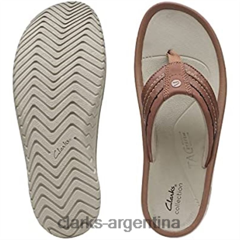Clarks hombres 2FZPZ1372 clarks chanclas wesley post color canela sintético para hombre bronceado sintético
